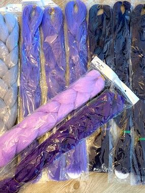 Purple Braiding Hair Bundle – 9 Packs Henlon & Jumbo Braid – Lavender Plum Viole